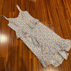 J.Crew Floral Sleeveless Dress Liberty Fabric Ruffle Midi Cottagecore Cotton 4